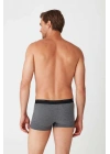 Erkek Antrasit Melanj - Siyah 2 Li Boxer