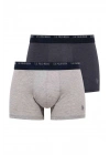 U.S. Polo Assn. Erkek Lacivert Melanj - Gri Melanj 2 Li Boxer