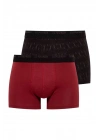 Erkek Siyah - Bordo 2 Li Boxer 82005