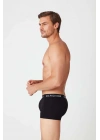 Erkek Siyah - Siyah Baskılı 2 Li Boxer 82006