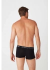 Erkek Siyah - Siyah Baskılı 2 Li Boxer 82006