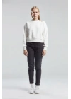 KADIN BASIC BİSİKLET YAKA UZUN KOL SWEATSHIRT Whıte