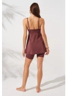 Lisa Şortlu V Yaka Tankini Toffee 231500