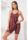 Lisa Şortlu V Yaka Tankini Toffee 231500