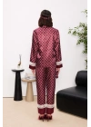 Saten Kadın Pijama Takımı - 1320 Bordo
