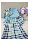 Renkli Milan Kumaş Sıfır Yaka Kadın Pijama Takımı 50107