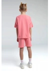 KIZ ÇOCUK BERMUDA TAKIM - NEON PEMBE