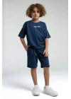 Erkek Çocuk Mavi Bermuda Takım