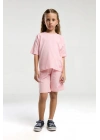 Kız Çocuk Pembe Bermuda Takım