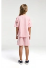 Kız Çocuk Pembe Bermuda Takım