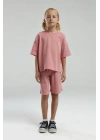 Kız Çocuk Pembe Bermuda Takım