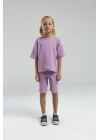 U.S. Polo Assn. Kız Çocuk Mor Bermuda Takım