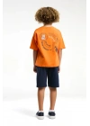 Erkek Çocuk Turuncu Bermuda Takım