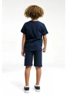 Erkek Çocuk Lacivert Bermuda Takım