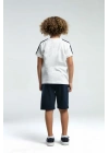 Erkek Çocuk Beyaz Bermuda Takım