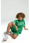 Erkek Çocuk Yeşil Bermuda Takım
