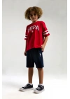 Erkek Çocuk Kırmızı Bermuda Takım