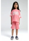 Kız Çocuk Pembe Bermuda Takım