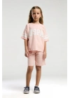 U.S. Polo Assn. Kız Çocuk Pembe Bermuda Takım