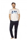 Lisanslı Erkek %100 Pamuklu Kısa Kollu  ve Cepli Yazlık Pijama Takımı