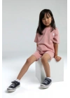 Kız Çocuk Pembe Bermuda Takım