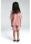 Kız Çocuk Pembe Bermuda Takım