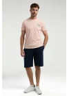 Erkek Pembe Bermuda Takım