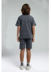 Erkek Gri Bermuda Takım