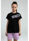 Kız Çocuk Siyah Tişört