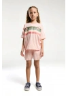 Kız Çocuk Pembe Şort Takım