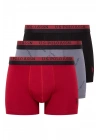 U.S. Polo Assn. 80522 Erkek Baskılı-Bordo-Siyah Modal 3 Lü Boxer