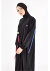 Uzun Tam Boy Spor Likra Tam Kapalı Tesettür Mayo 1228 Siyah
