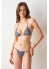 Aqua Üçgen Bikini Tek Üst Zebra 239105-d