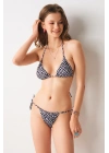 Aqua Üçgen Bikini Tek Üst Zebra 239105-d