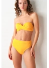 Tek Parça Üst - Düğüm Detaylı Double Dolgulu Straplez Bikini Üstü
