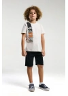 Erkek Çocuk Krem Bermuda Takım