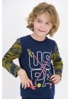 Erkek Çocuk Lacivert Pijama Takımı