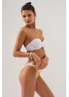Bonie Dolgulu Straplez Yüksek Bel Bikini Takım Bloom 231225-d