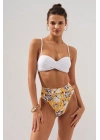 Bonie Dolgulu Straplez Yüksek Bel Bikini Takım Bloom 231225-d