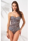 Bandy Kaplı Straplez Mayo Leopar 231132-d