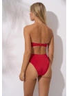 241242 Dolgulu Straplez Bikini Takımı KIRMIZI