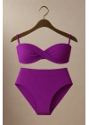Yeni Sezon Bikini – Dolgulu Straplez Şıklık, Yüksek Bel | 2025 Sezon Renkleriyle
