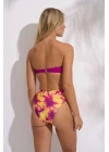 Yüksek Bel Straplez Bikini Takımı – Lotus Ebruli Wave | Dolgulu, Toparlayıcı, Plaj Şıklığı