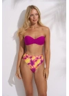 Yüksek Bel Straplez Bikini Takımı – Lotus Ebruli Wave | Dolgulu, Toparlayıcı, Plaj Şıklığı