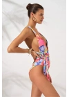 Camila Belden Çapraz Bağlamalı Mayokini Garden DLX-231604