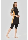 Fermuarlı Fit Yarım Kol Yarı Kapalı Mayo DLX-24710