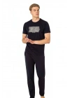 6084 Erkek Kısa Kollu Bisiklet Yaka Pijama Takım