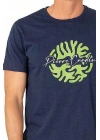 6074 Erkek Kısa Kollu Şortlu Pijama Takım-İndigo
