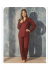 Yeni Sezon Uzun Kollu Yumuşak Dokulu Kışlık Kadın Pijama Takımı