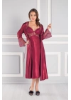 Saten Altılı Gelin Çeyiz Seti - 6620 Bordo
